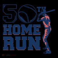 50th Home Run Baseball Birthday Gift Tall Sweatshirt thumb 2