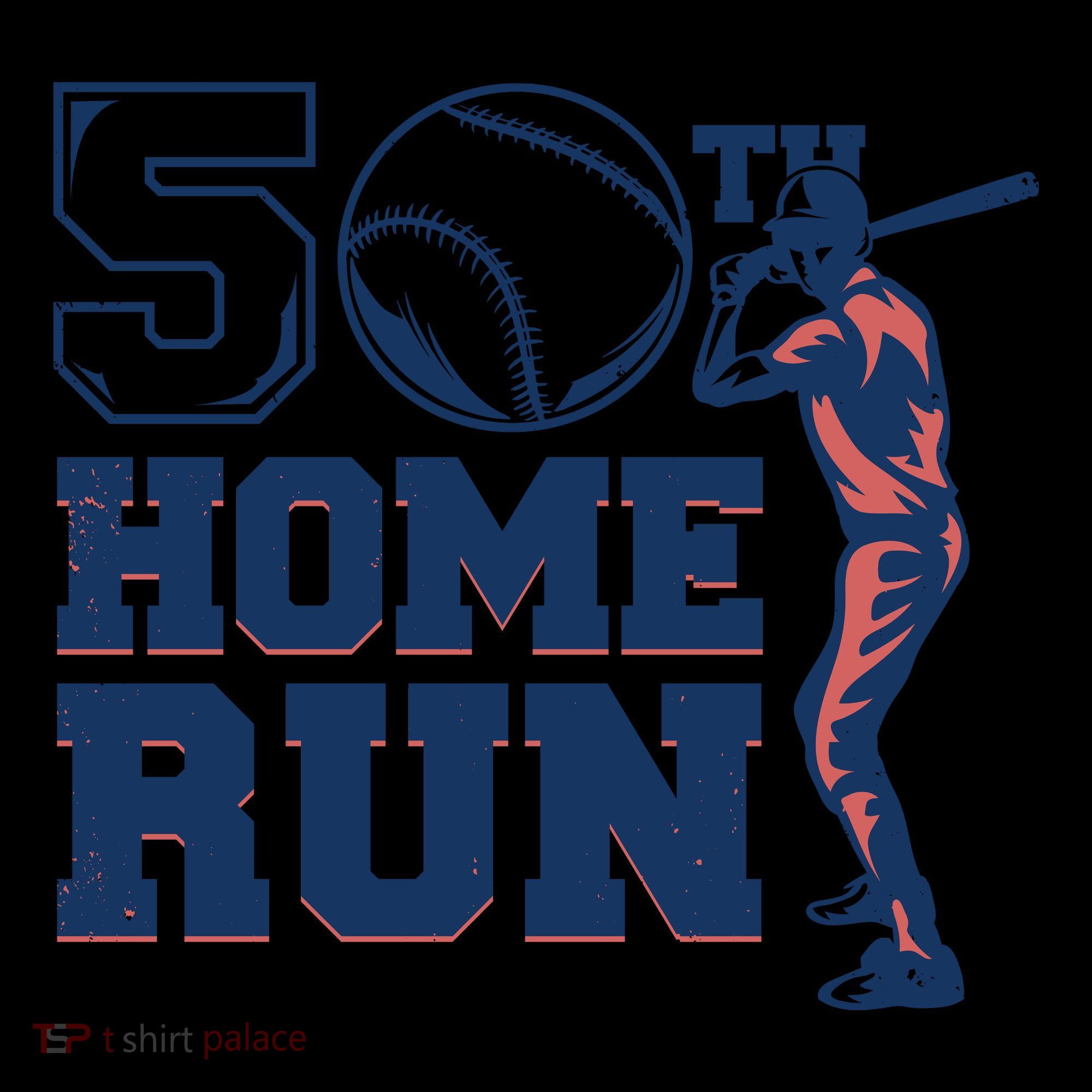 50th Home Run Baseball Birthday Gift Tall Sweatshirt