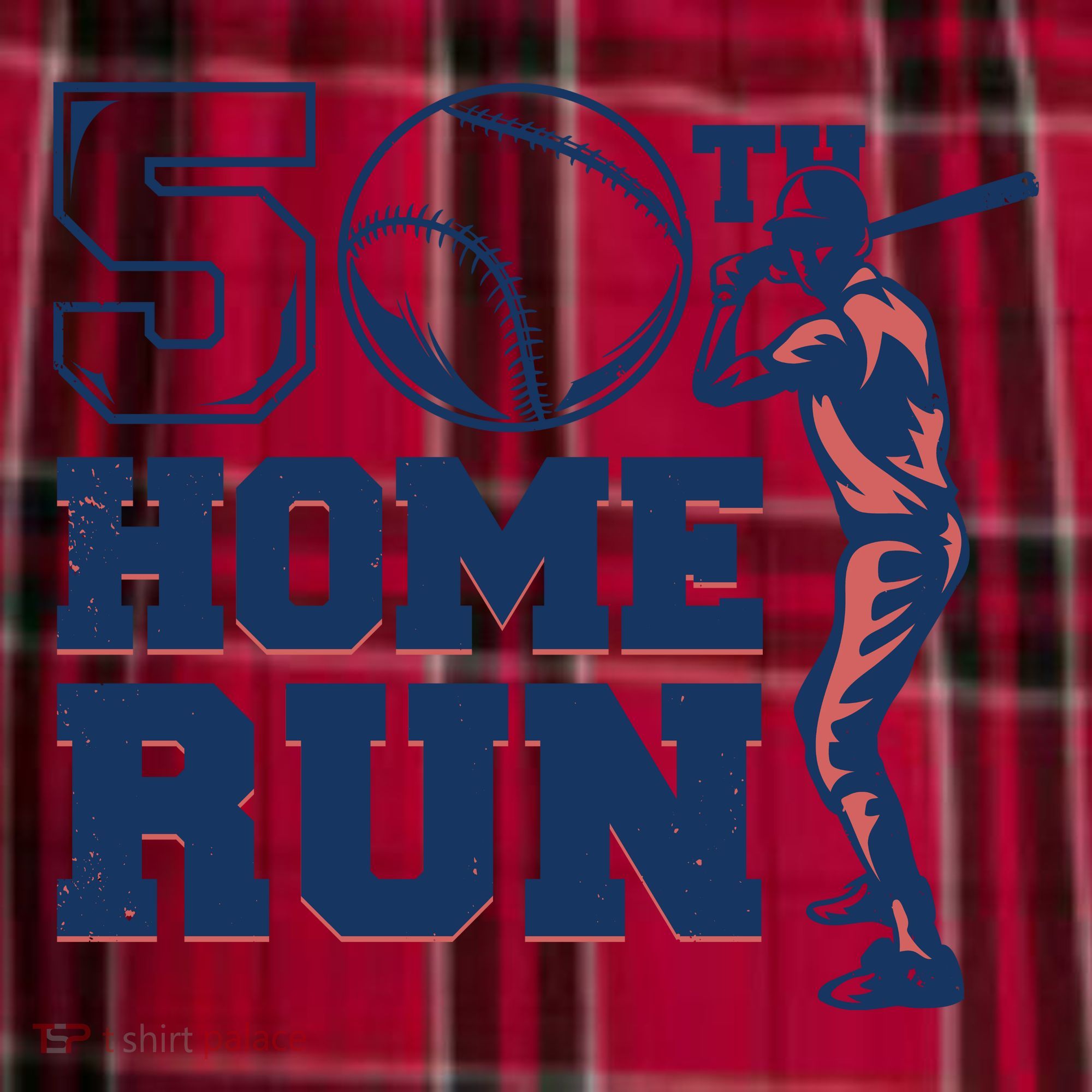 50th Home Run Baseball Birthday Gift Men's Flannel Plaid Pajama Pants