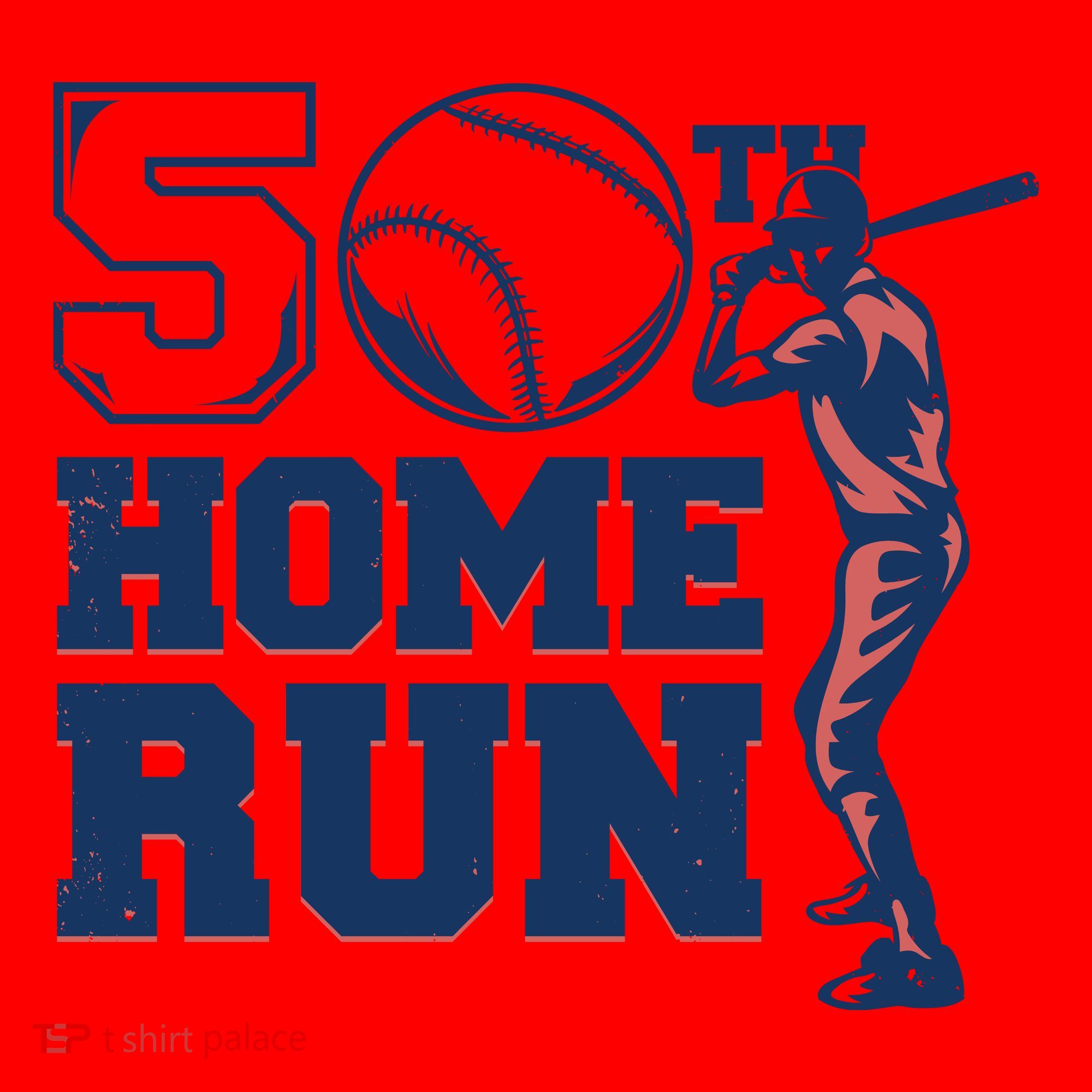 50th Home Run Baseball Birthday Gift Santa Hat