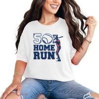 50th Home Run Baseball Birthday Gift Comfort Colors T-Shirt thumb 0