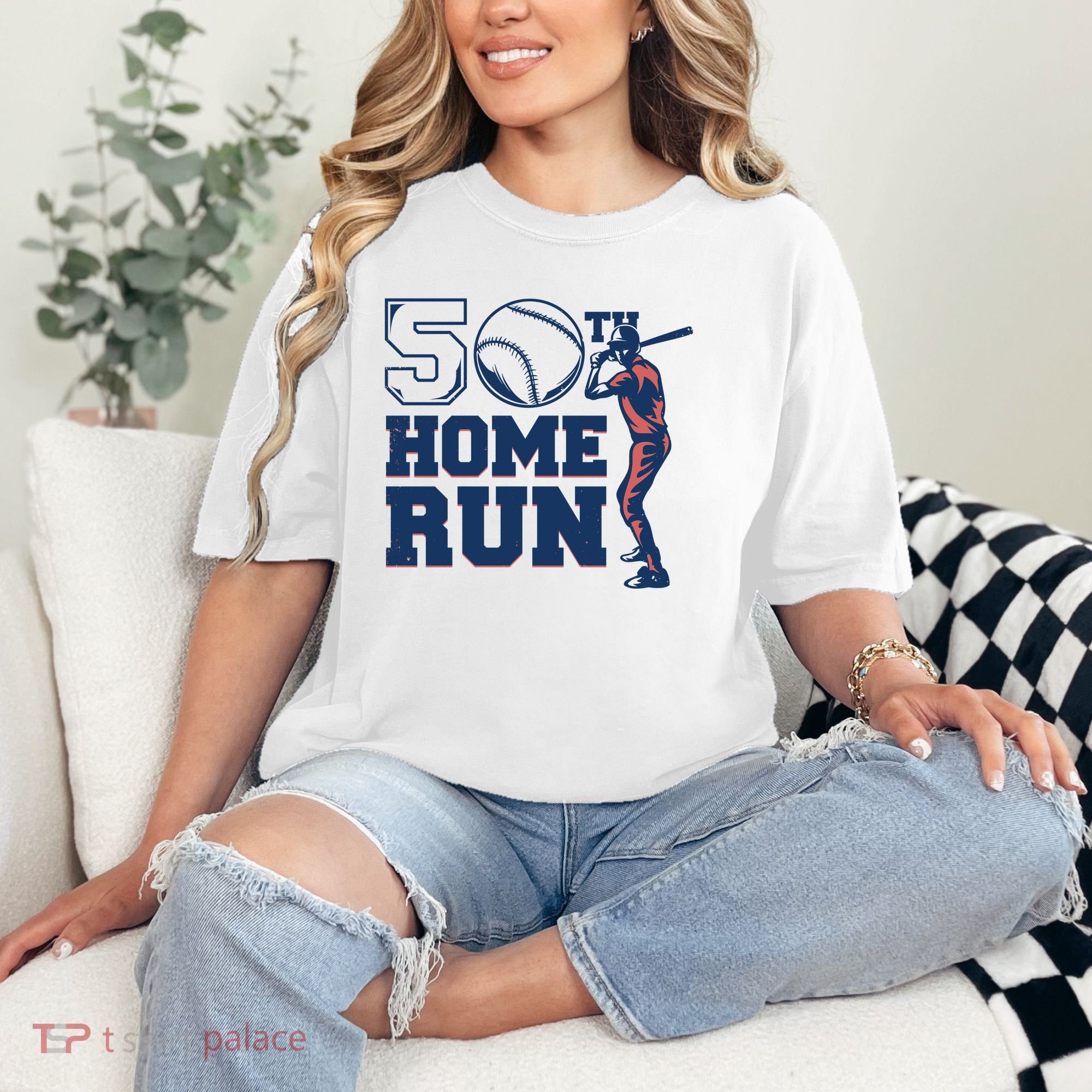 50th Home Run Baseball Birthday Gift Comfort Colors T-Shirt