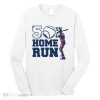 50th Home Run Baseball Birthday Gift Long Sleeve Shirt thumb 0