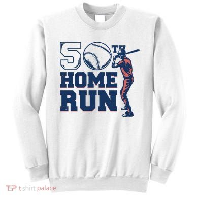 50th Home Run Baseball Birthday Gift Sweatshirt