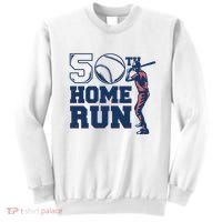 50th Home Run Baseball Birthday Gift Sweatshirt thumb 0