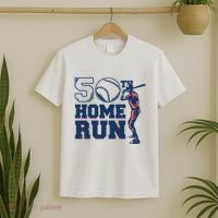 50th Home Run Baseball Birthday Gift T-Shirt thumb 2