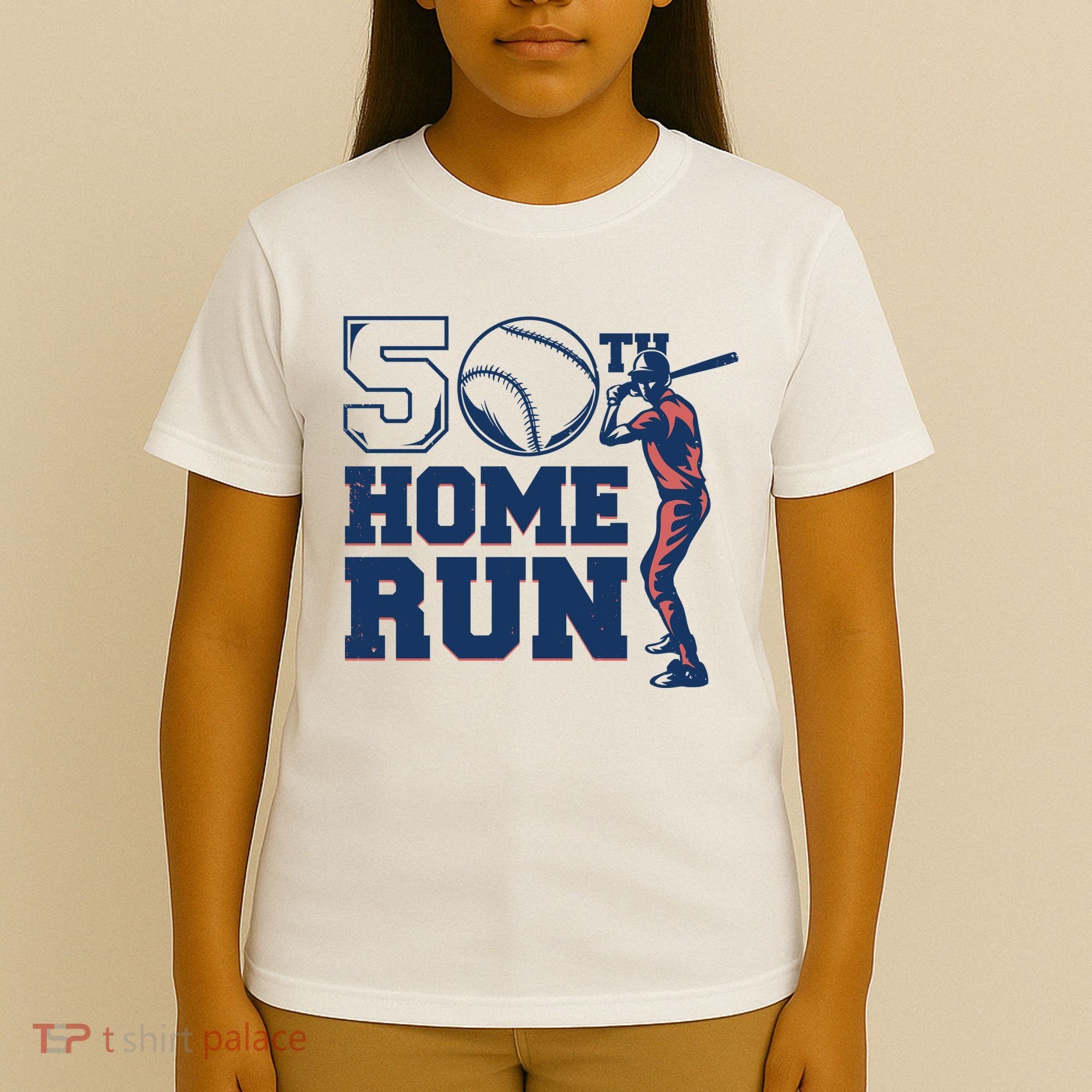 50th Home Run Baseball Birthday Gift T-Shirt