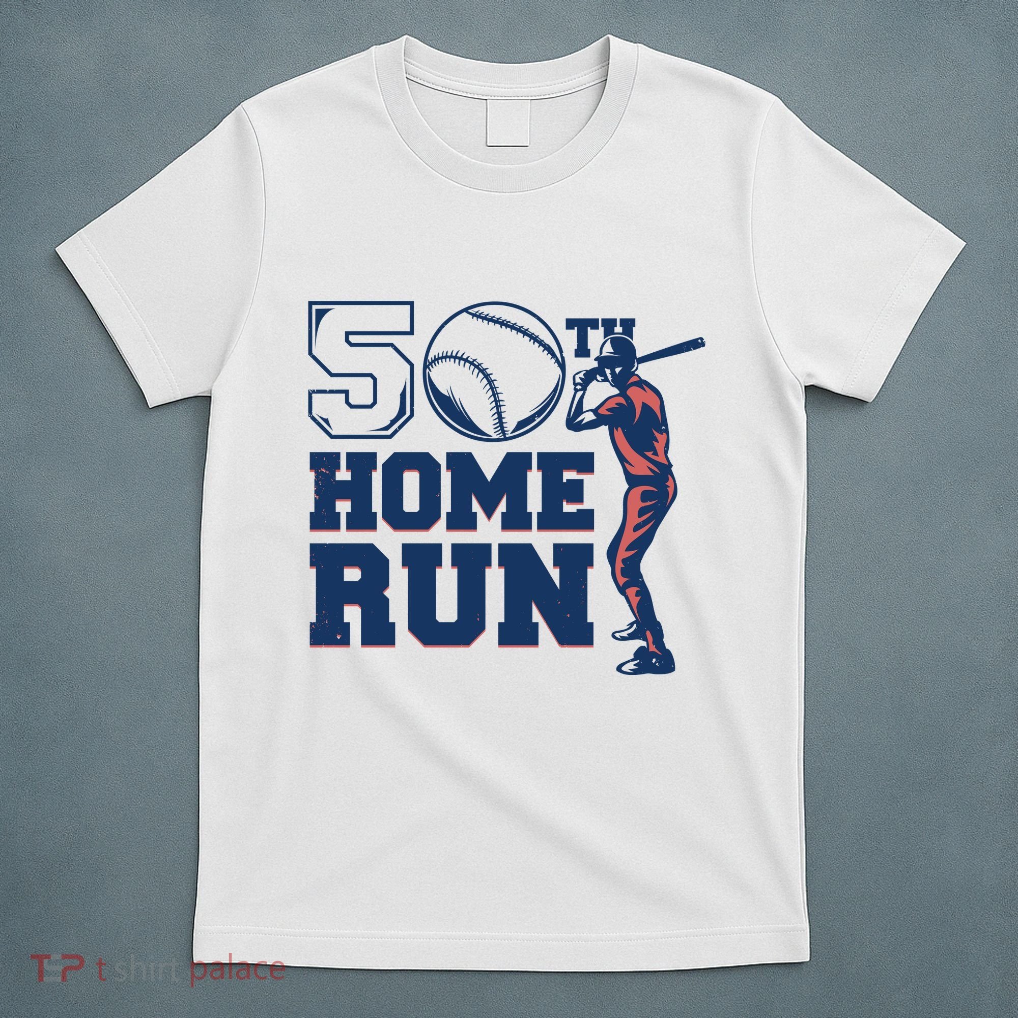 50th Home Run Baseball Birthday Gift T-Shirt