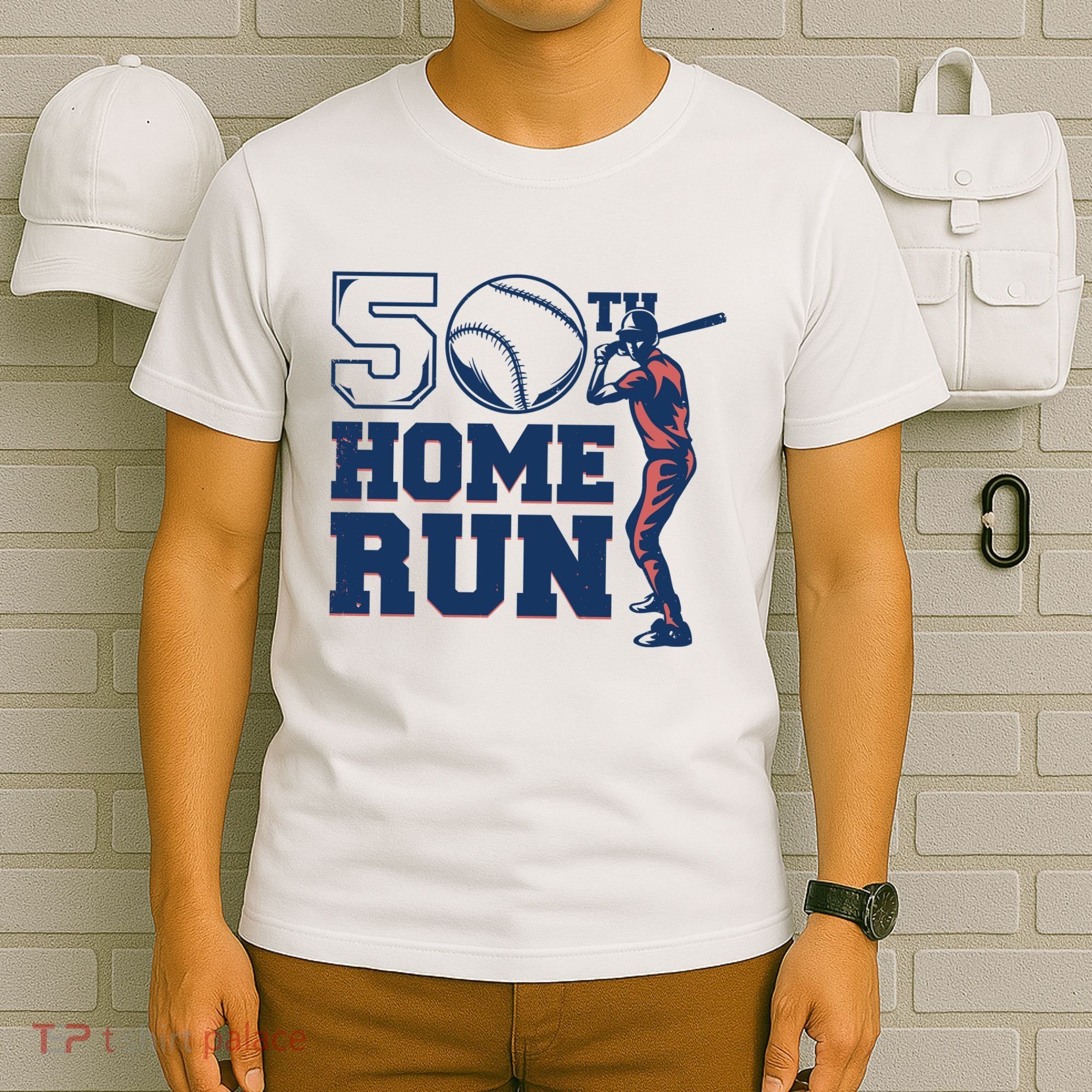 50th Home Run Baseball Birthday Gift T-Shirt