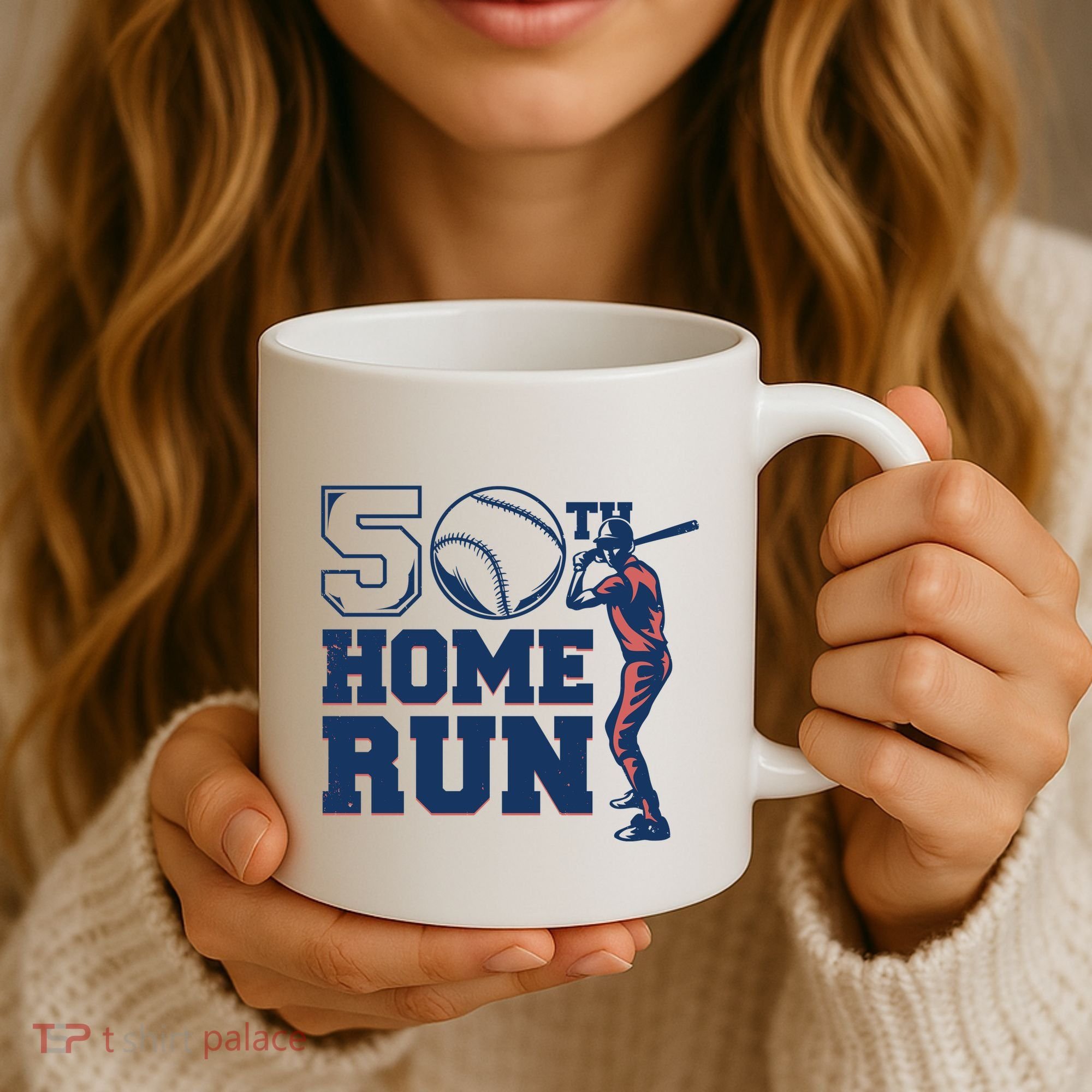 50th Home Run Baseball Birthday Gift Coffee Mug