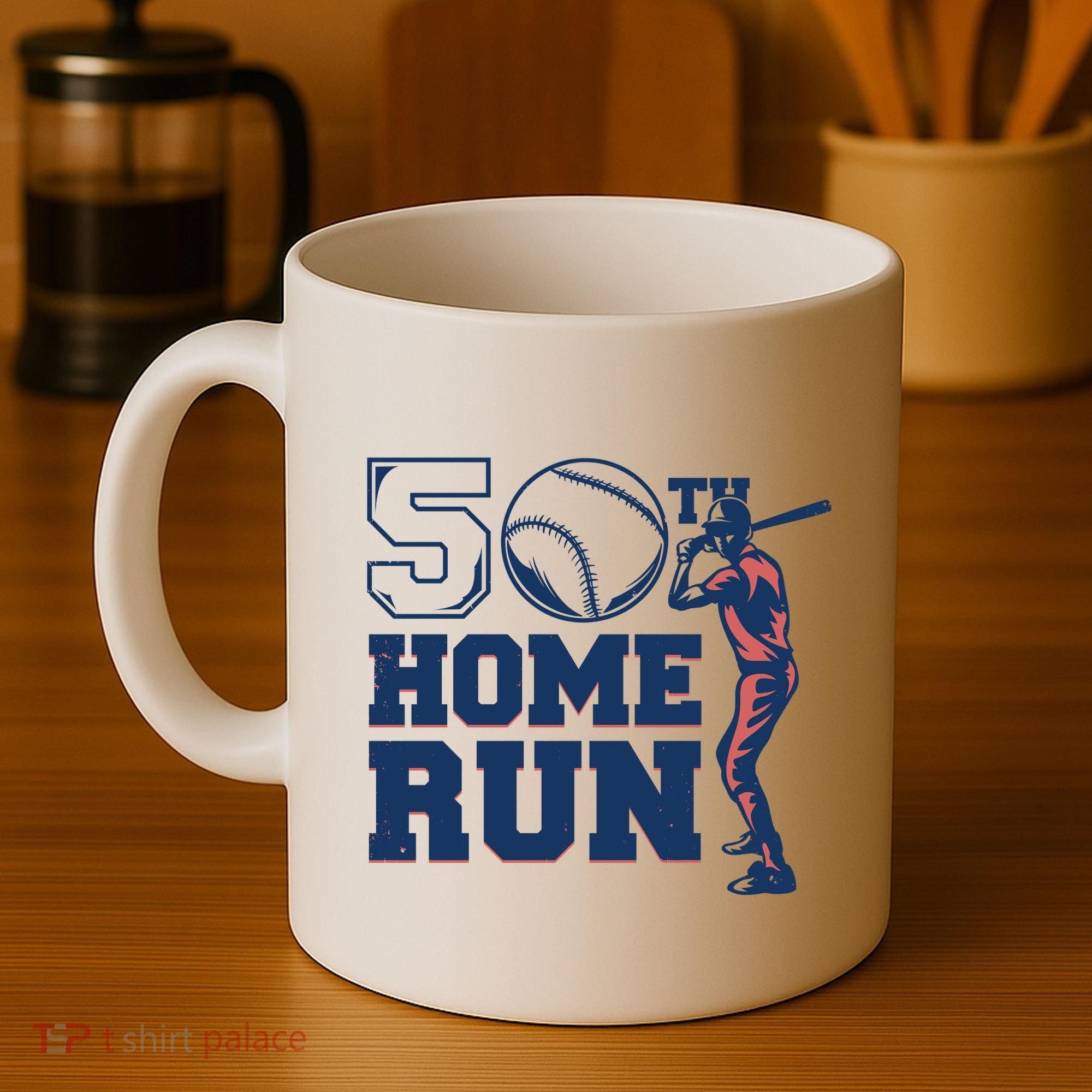 50th Home Run Baseball Birthday Gift Coffee Mug