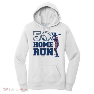 50th Home Run Baseball Birthday Gift Women's Hoodie