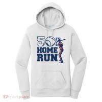 50th Home Run Baseball Birthday Gift Women's Hoodie thumb 0