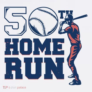 50th Home Run Baseball Birthday Gift Crop Fleece Hoodie