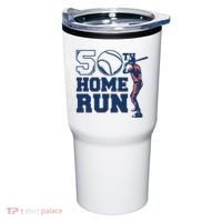 50th Home Run Baseball Birthday Gift Tumbler thumb 0