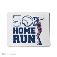 50th Home Run Baseball Birthday Gift Mousepad thumb 0