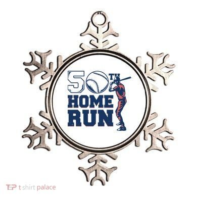 50th Home Run Baseball Birthday Gift Ornament