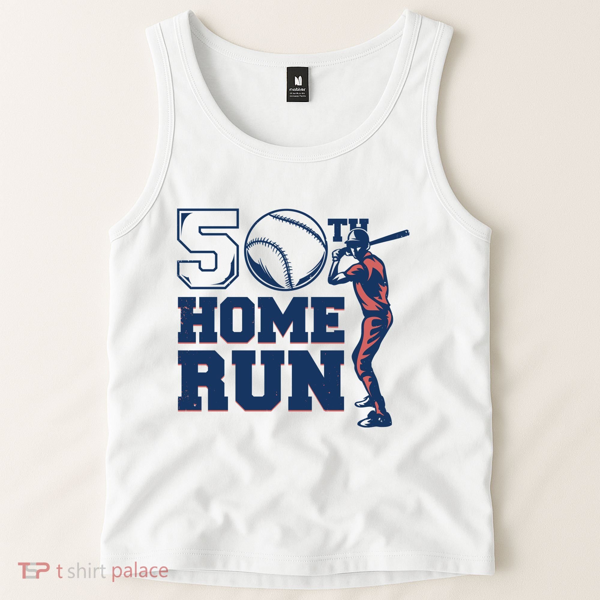 50th Home Run Baseball Birthday Gift Tank Top