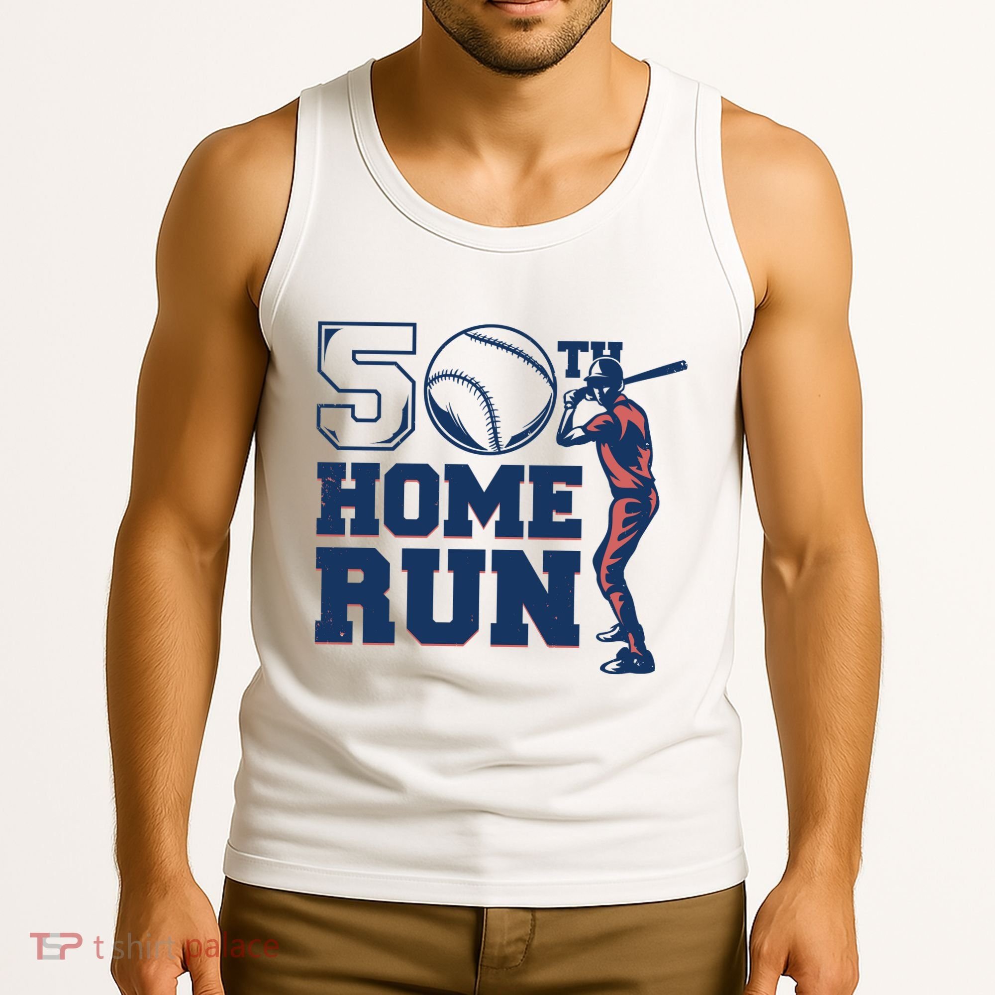 50th Home Run Baseball Birthday Gift Tank Top