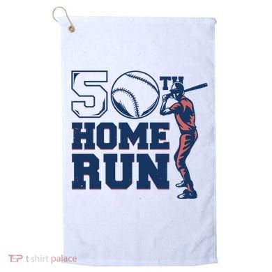 50th Home Run Baseball Birthday Gift Golf Towel