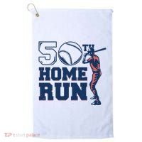 50th Home Run Baseball Birthday Gift Golf Towel thumb 0