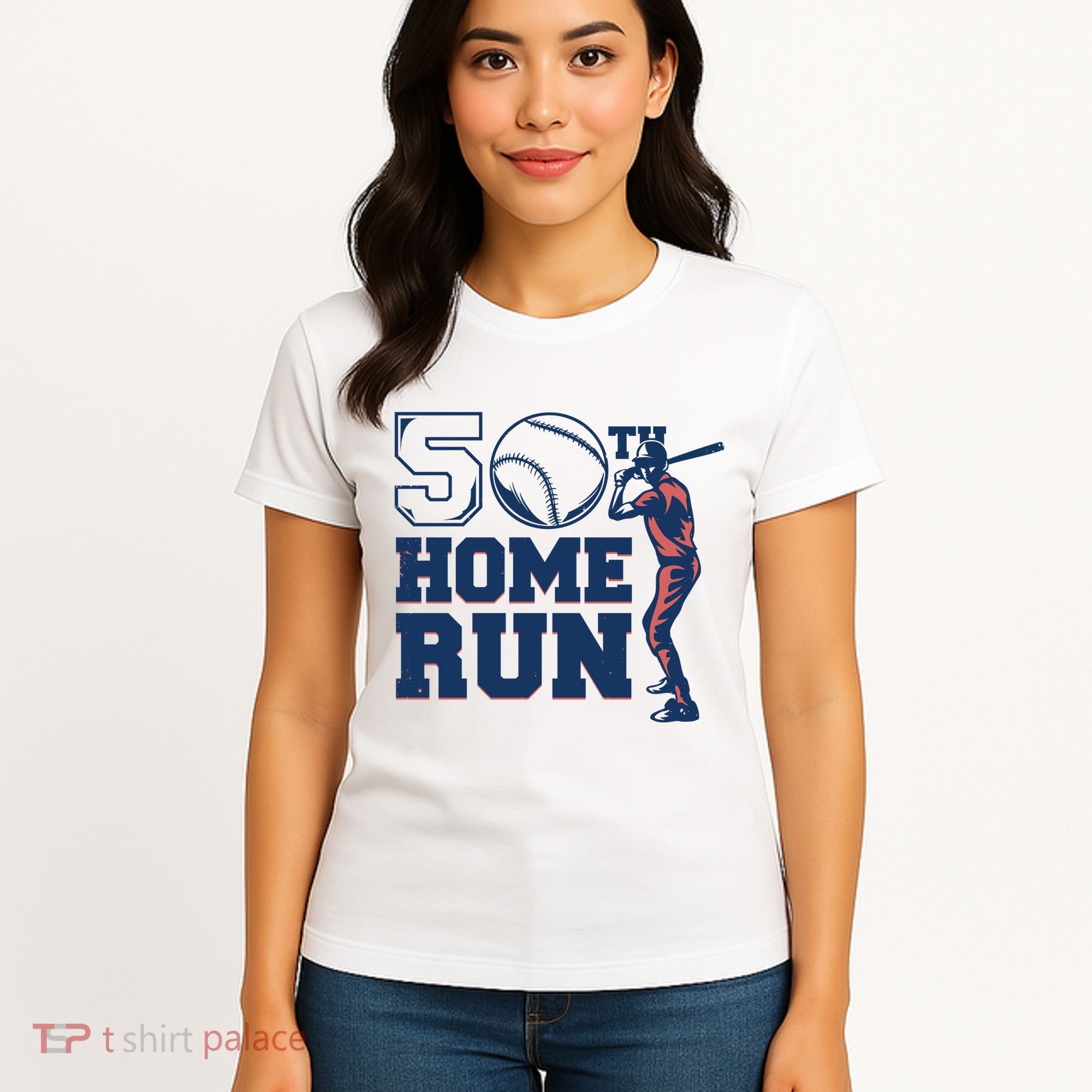 50th Home Run Baseball Birthday Gift Women's T-Shirt