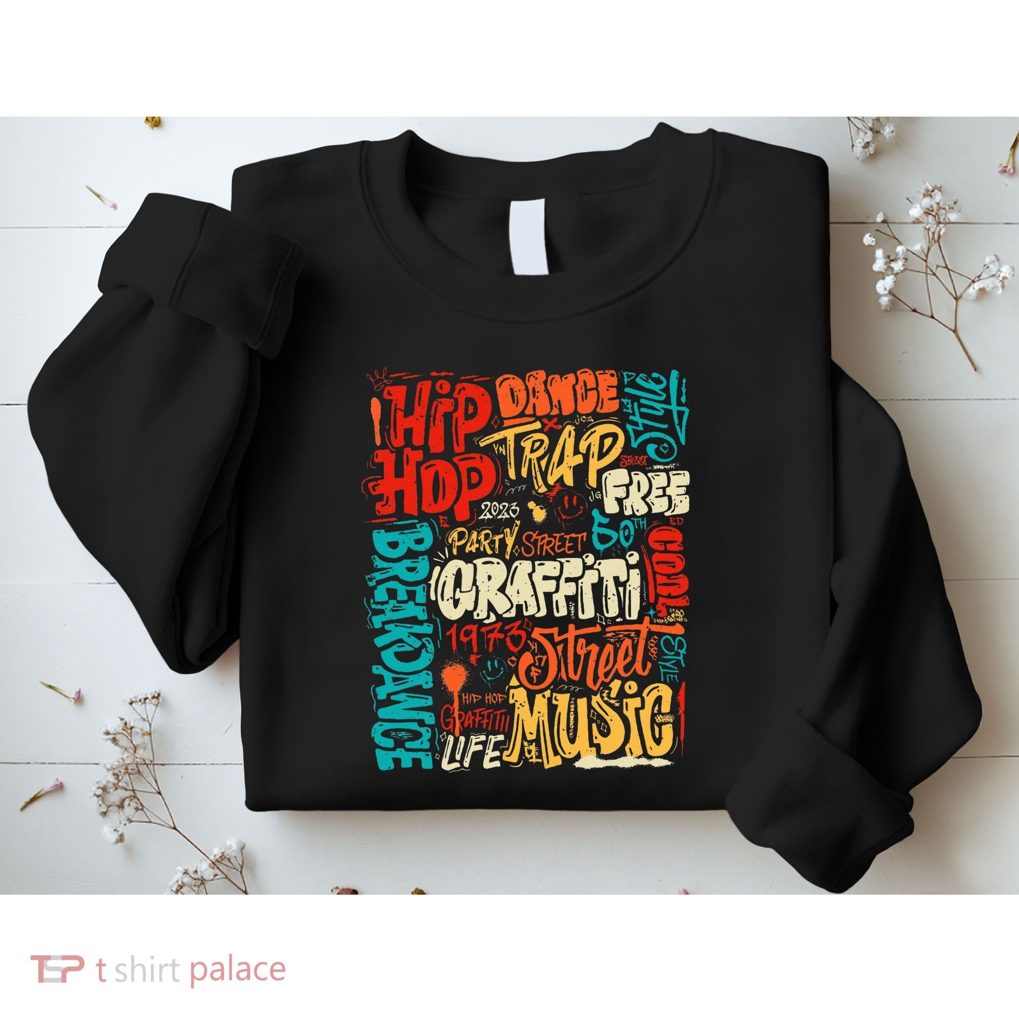 50th Music And Hip Hop Graffiti Cassette Sweatshirt