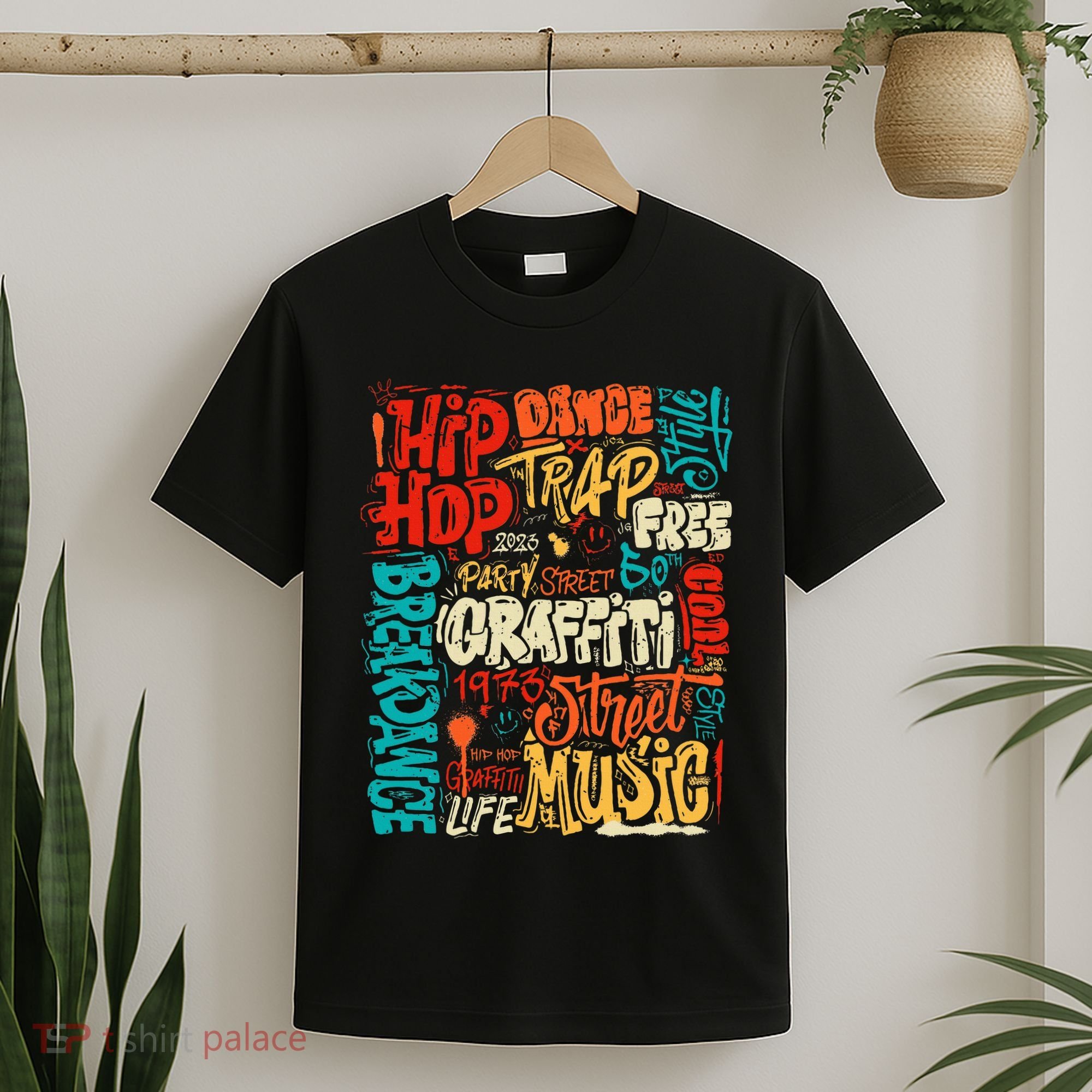 50th Music And Hip Hop Graffiti Cassette T-Shirt