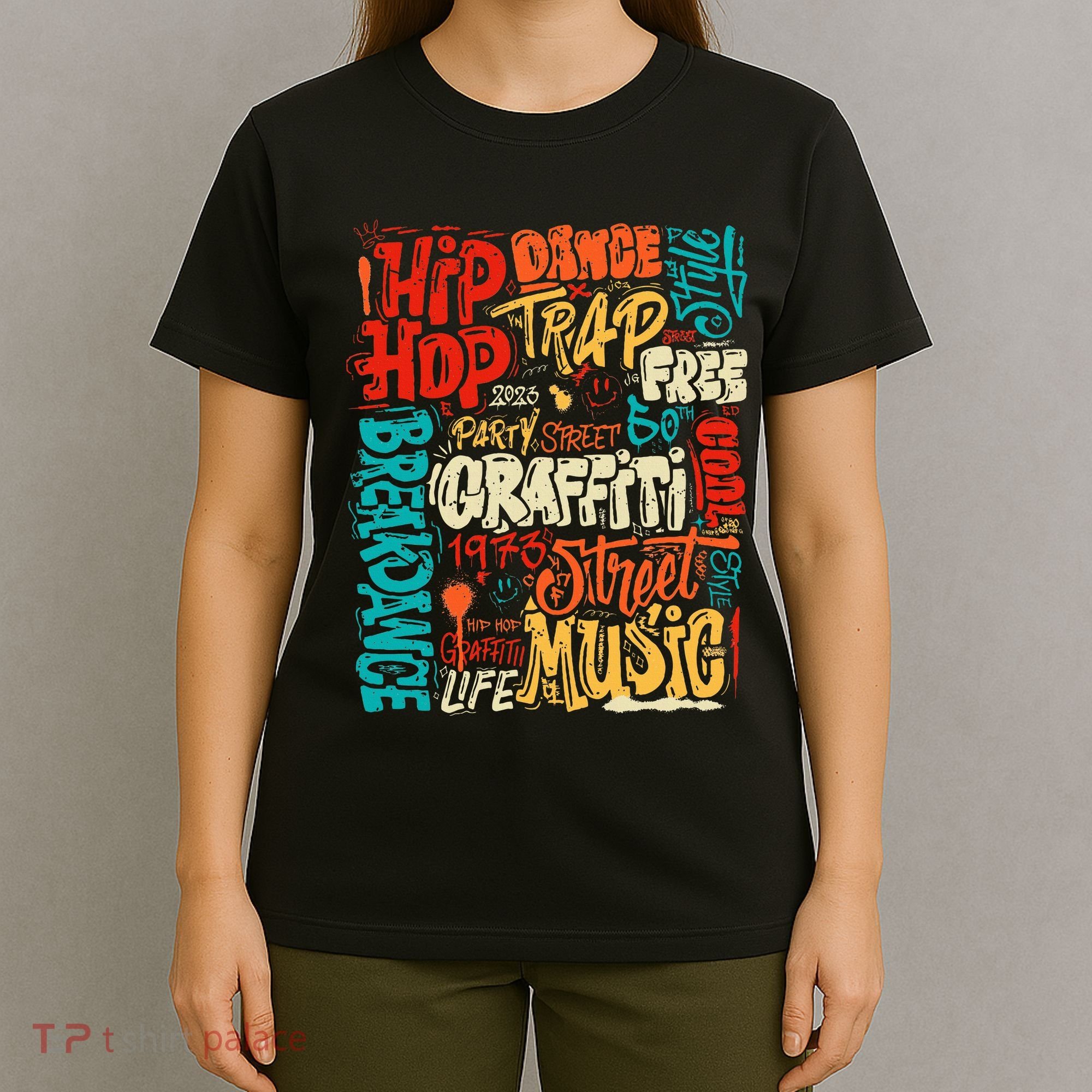 50th Music And Hip Hop Graffiti Cassette T-Shirt