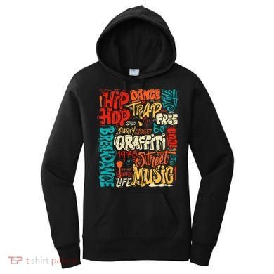 50th Music And Hip Hop Graffiti Cassette Women's Hoodie
