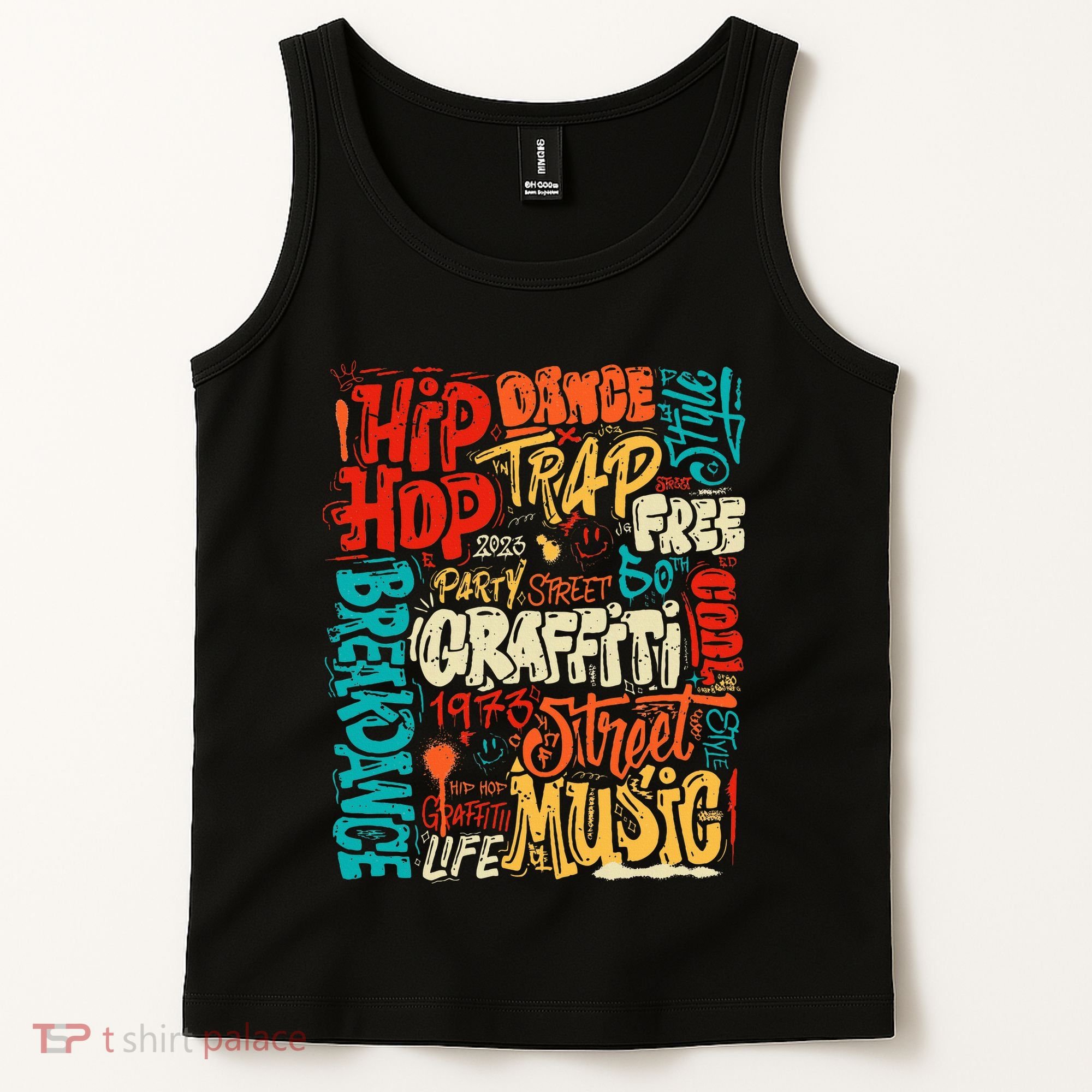 50th Music And Hip Hop Graffiti Cassette Tank Top