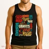 50th Music And Hip Hop Graffiti Cassette Tank Top thumb 3
