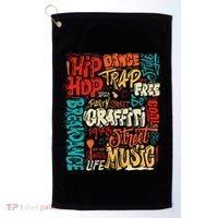 50th Music And Hip Hop Graffiti Cassette Golf Towel thumb 0