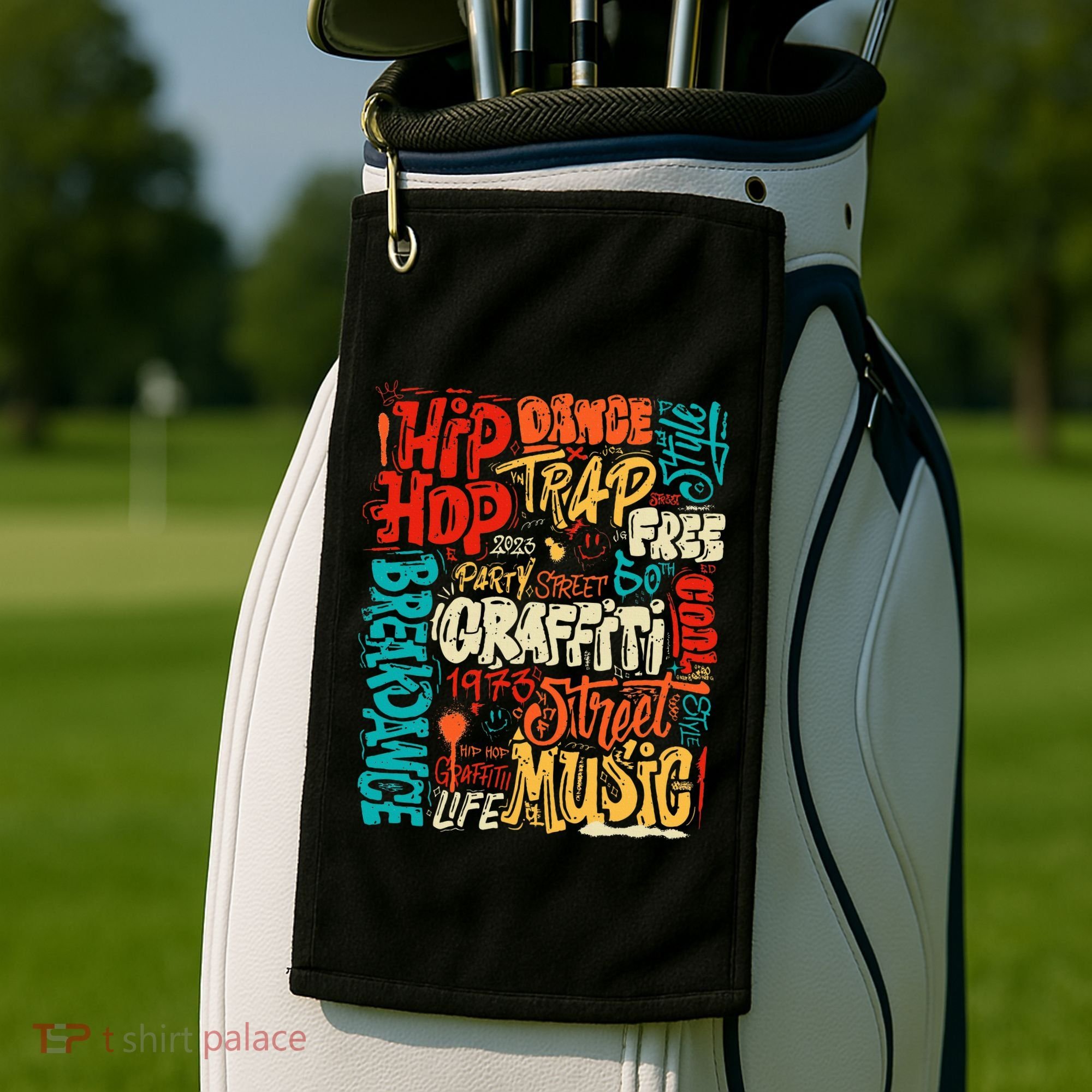 50th Music And Hip Hop Graffiti Cassette Golf Towel