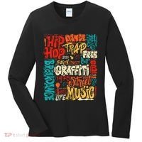 50th Music And Hip Hop Graffiti Cassette Women's Long Sleeve Shirt thumb 0