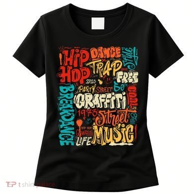 50th Music And Hip Hop Graffiti Cassette Women's T-Shirt