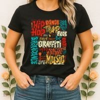 50th Music And Hip Hop Graffiti Cassette Women's T-Shirt thumb 2