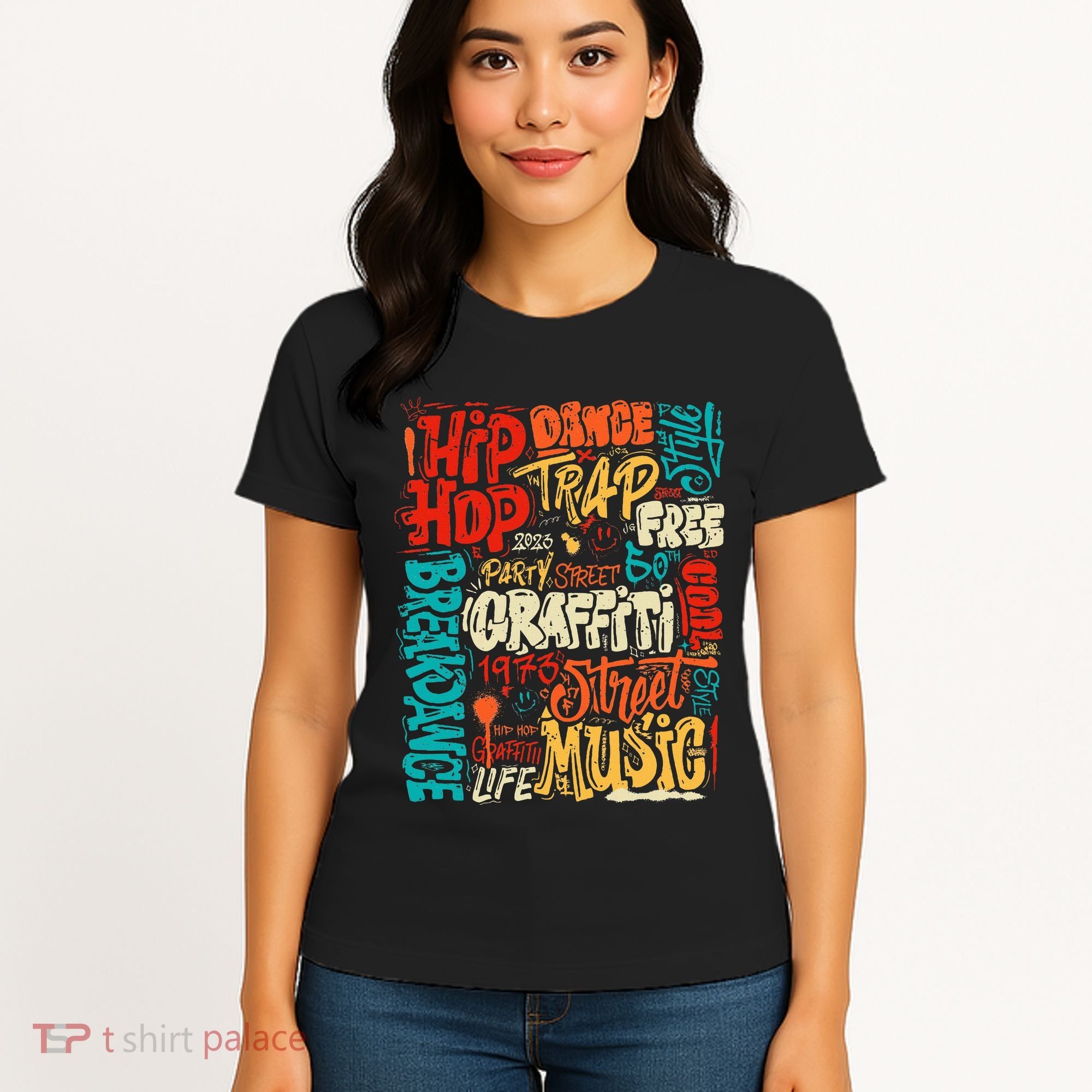 50th Music And Hip Hop Graffiti Cassette Women's T-Shirt