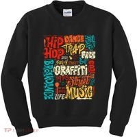 50th Music And Hip Hop Graffiti Cassette Kids Sweatshirt thumb 0