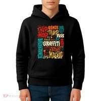 50th Music And Hip Hop Graffiti Cassette Kids Hoodie thumb 4