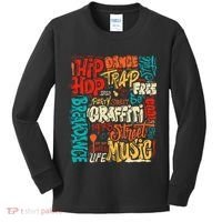 50th Music And Hip Hop Graffiti Cassette Kids Long Sleeve Shirt thumb 0