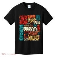 50th Music And Hip Hop Graffiti Cassette Kids T-Shirt thumb 0
