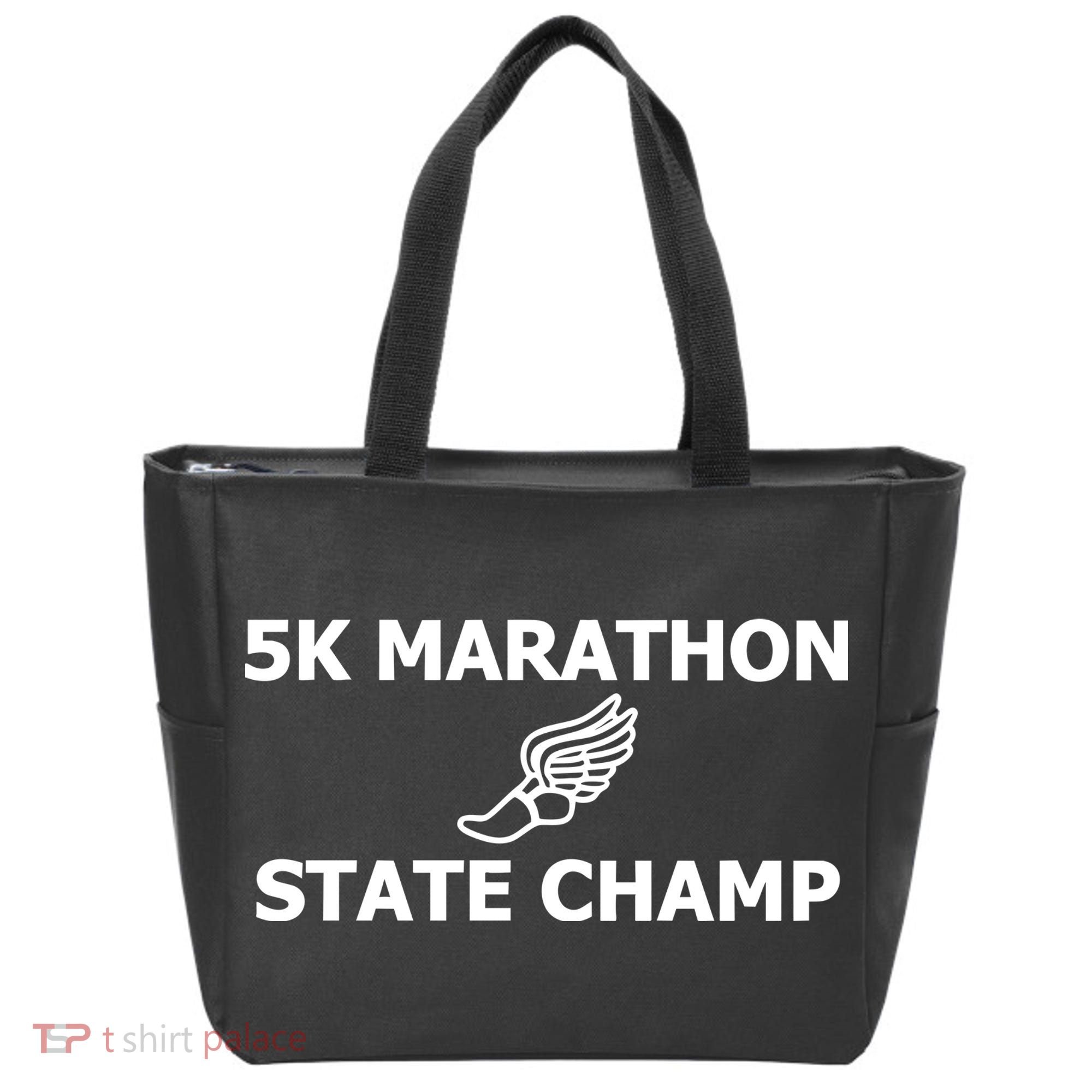 5k Marathon State Champ Tote Bag