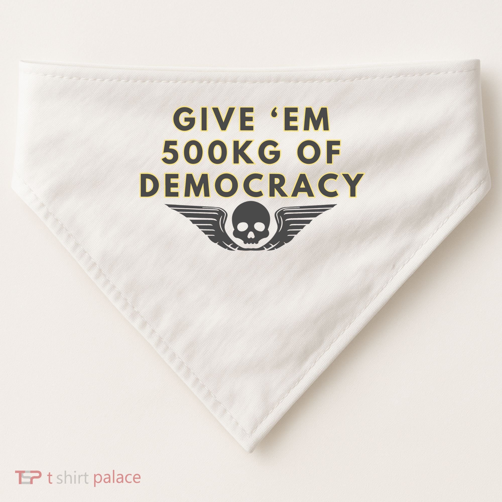 500kg Of Democracy Divers 2 Funny Game USA-Made Doggie Bandana