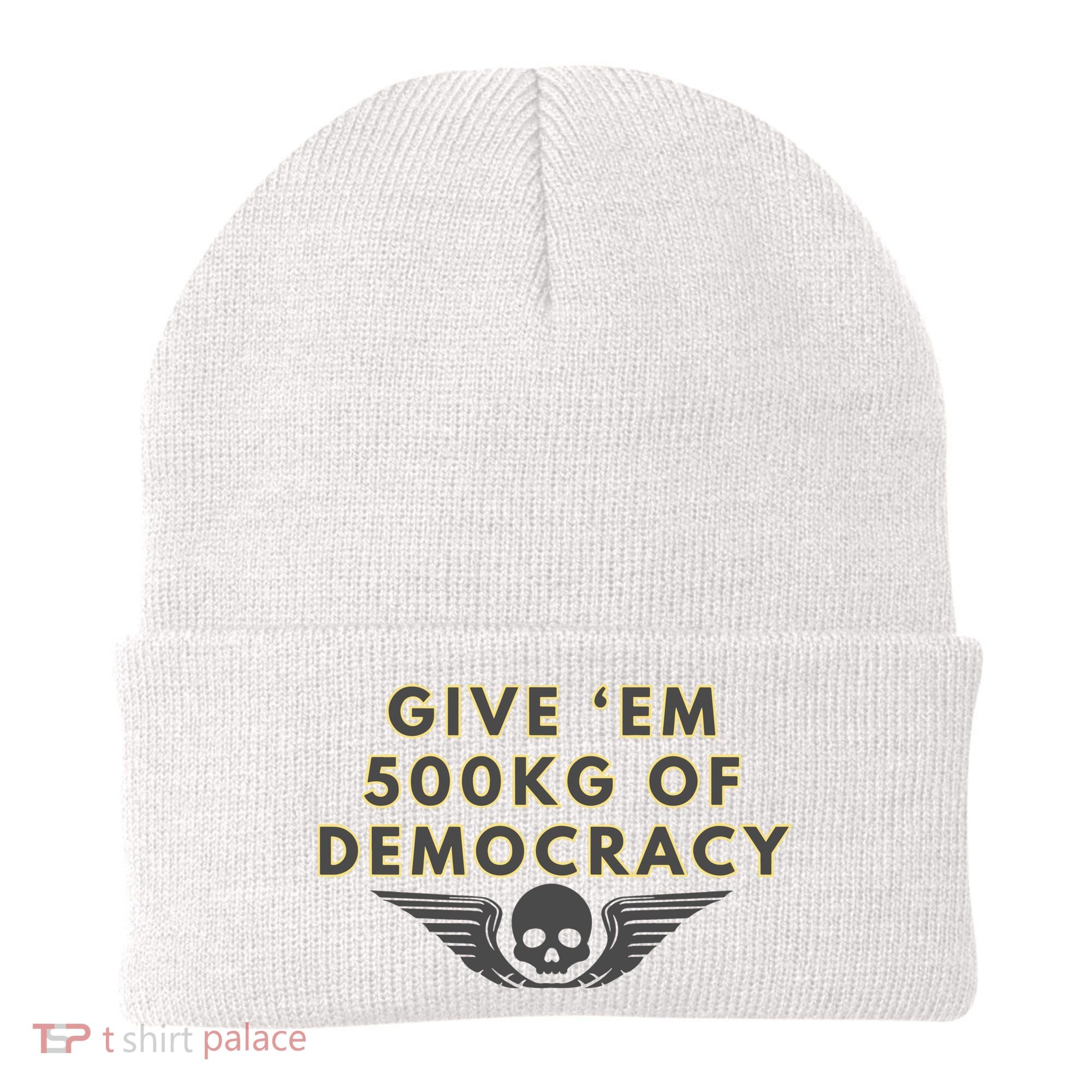 500kg Of Democracy Divers 2 Funny Game Beanie