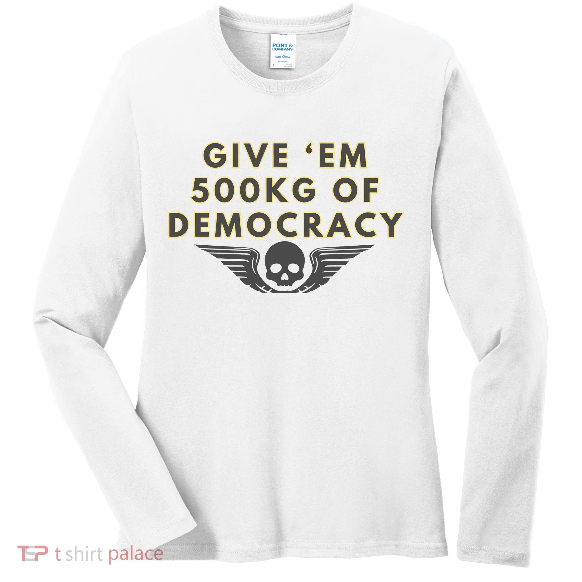 500kg Of Democracy Divers 2 Funny Game Women's Long Sleeve Shirt