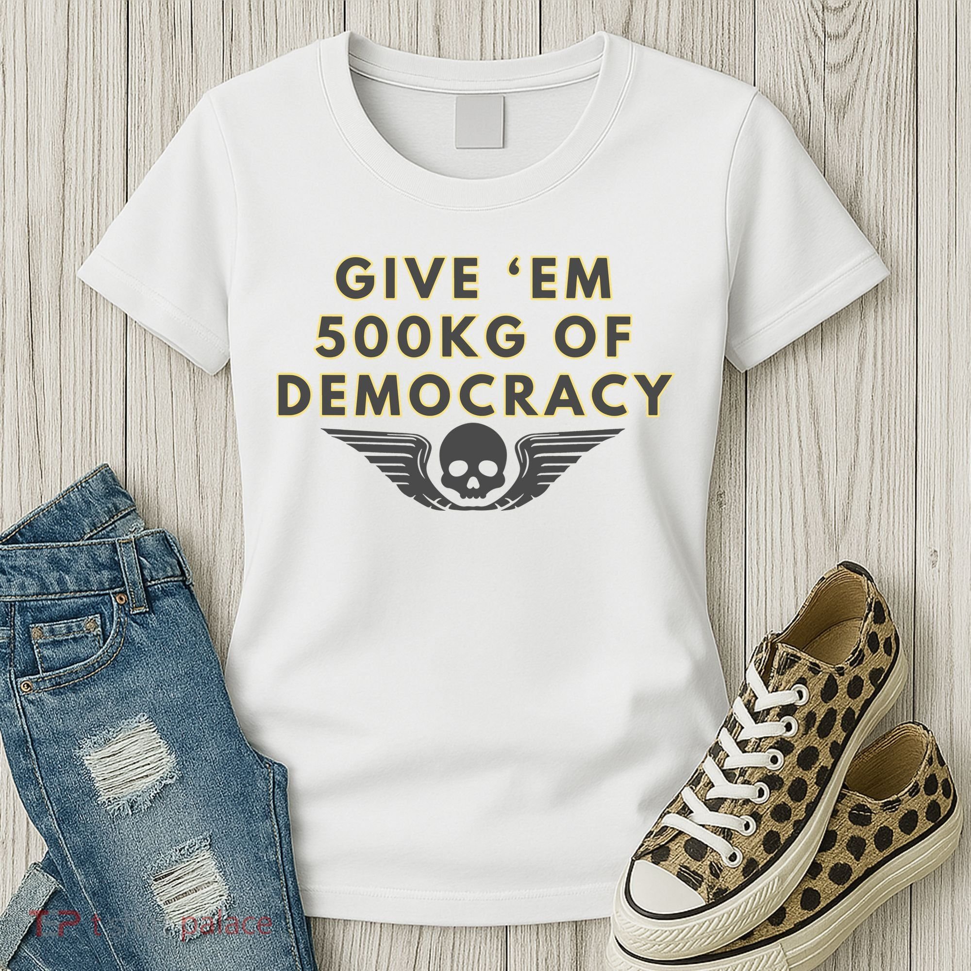 500kg Of Democracy Divers 2 Funny Game Women's T-Shirt