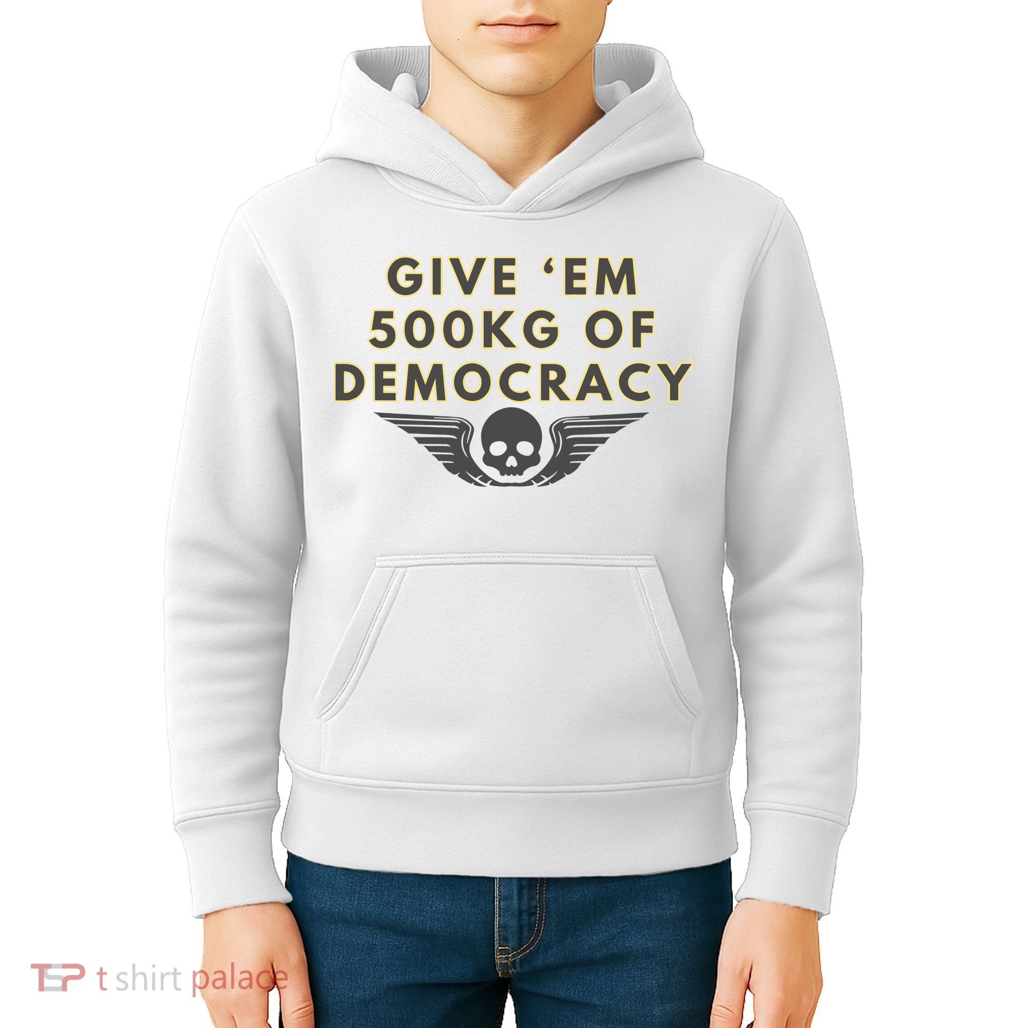 500kg Of Democracy Divers 2 Funny Game Kids Hoodie