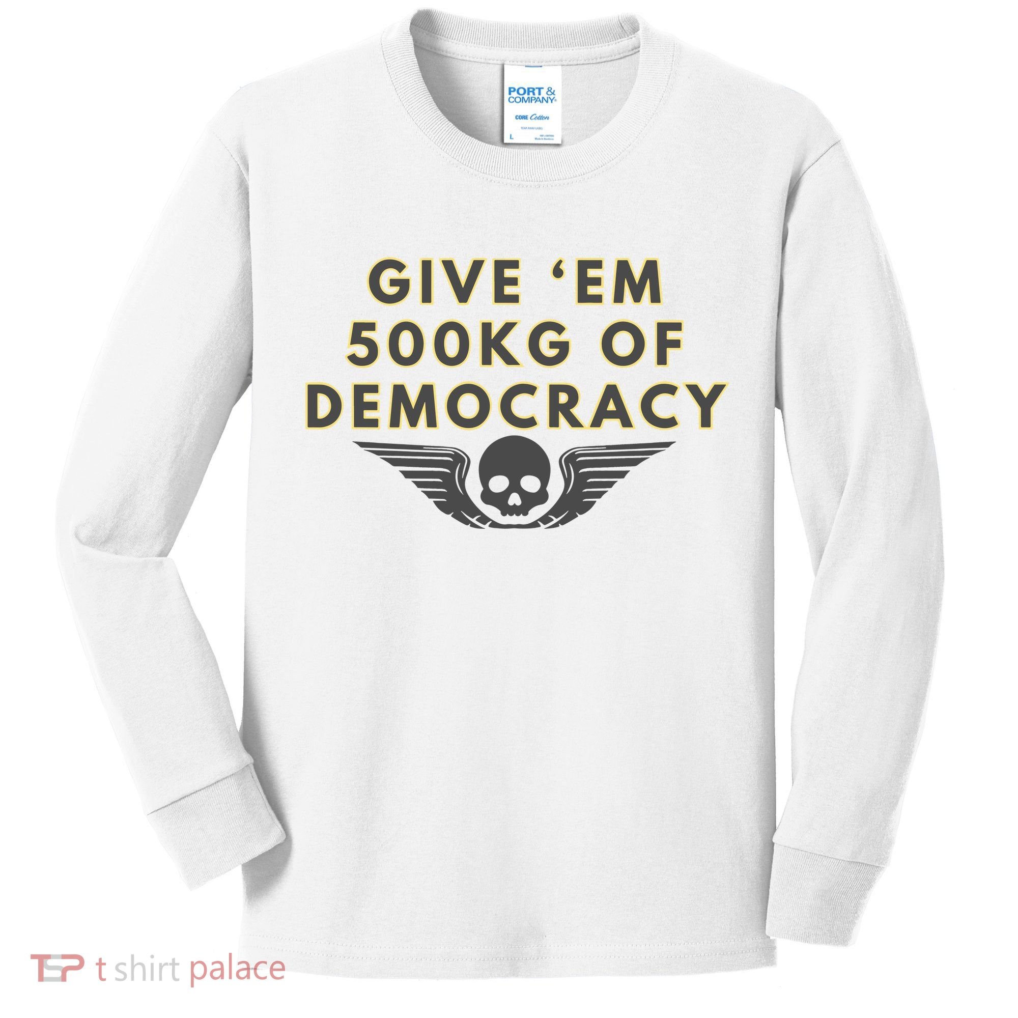 500kg Of Democracy Divers 2 Funny Game Kids Long Sleeve Shirt