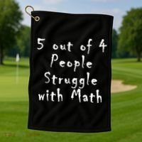 5 Out Of 4 People Struggle With Math Golf Towel thumb 1
